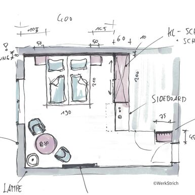 Video-Zeichenkurs „Möbel & Räume“