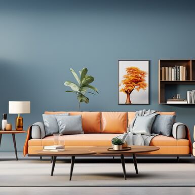 Grosse Räume gemütlicher machen mit Farbe