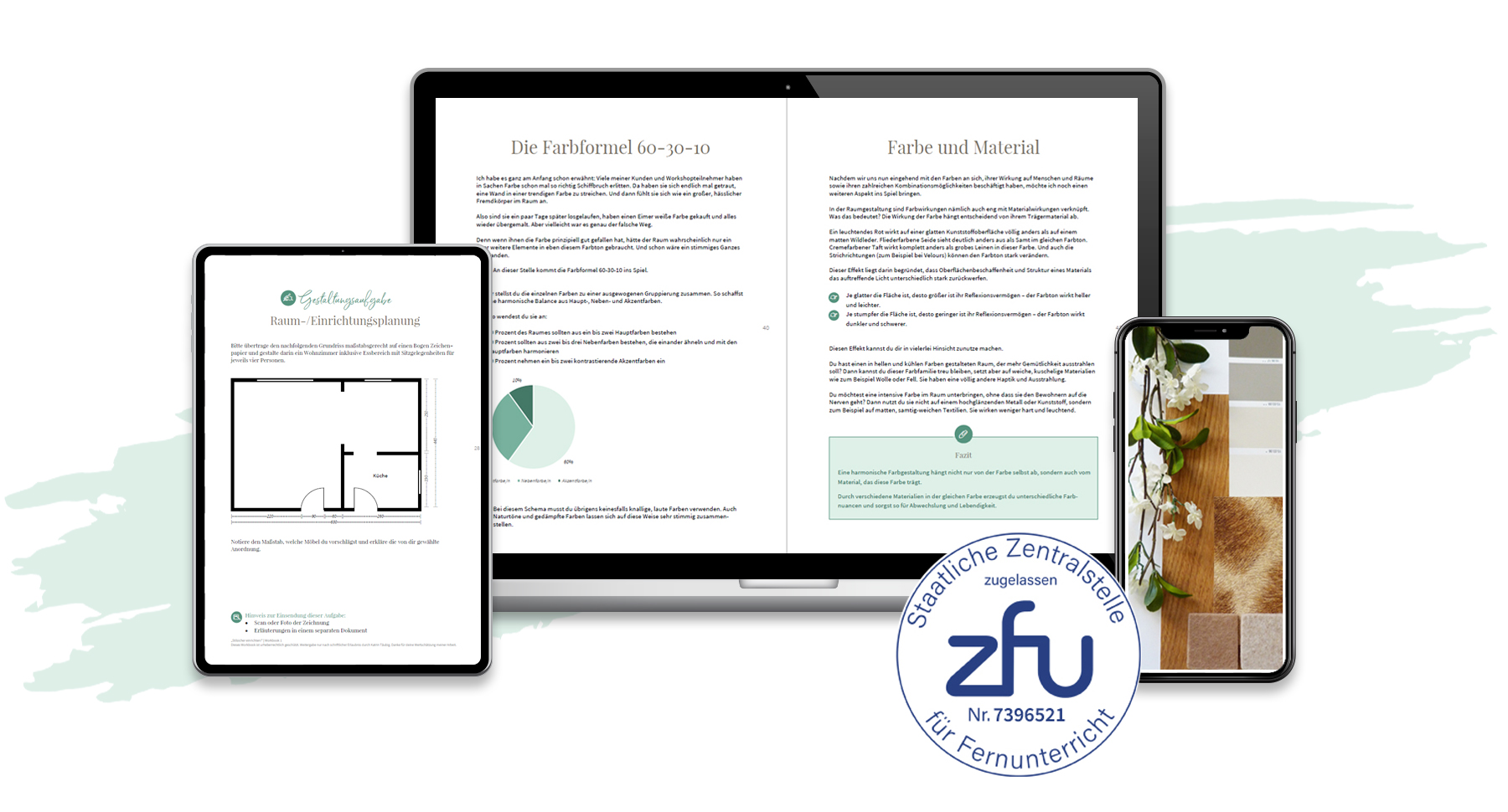 Online-Weiterbildung Interior Design: Kursunterlagen