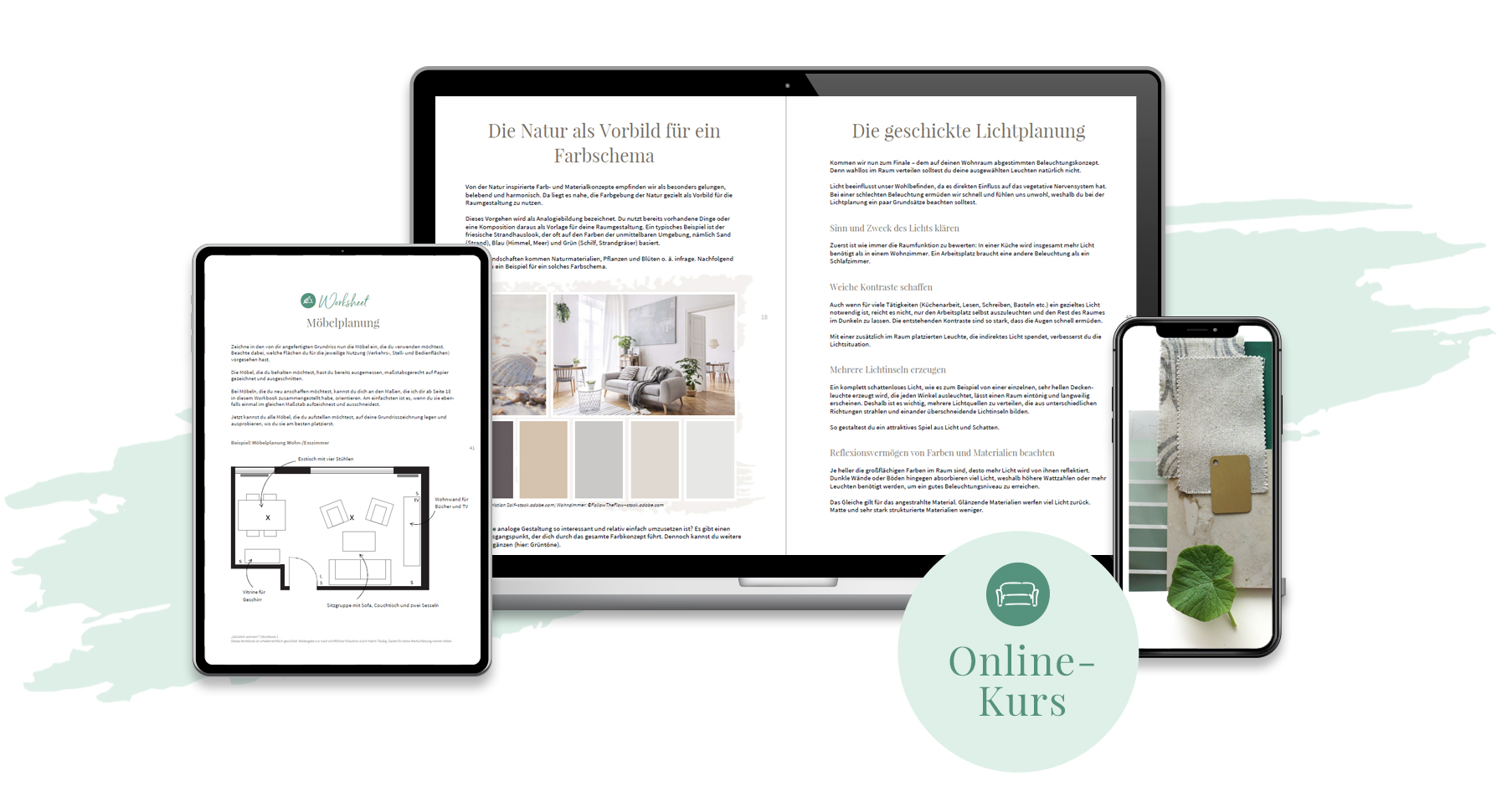 Online-Einrichtungkurs „Glücklich wohnen!“: Kursunterlagen